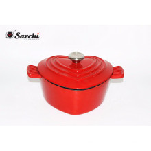 Enameled Cast-Iron 2-Quart Heart Casserole